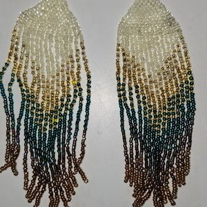 Elegant Beaded Fringe Earrings